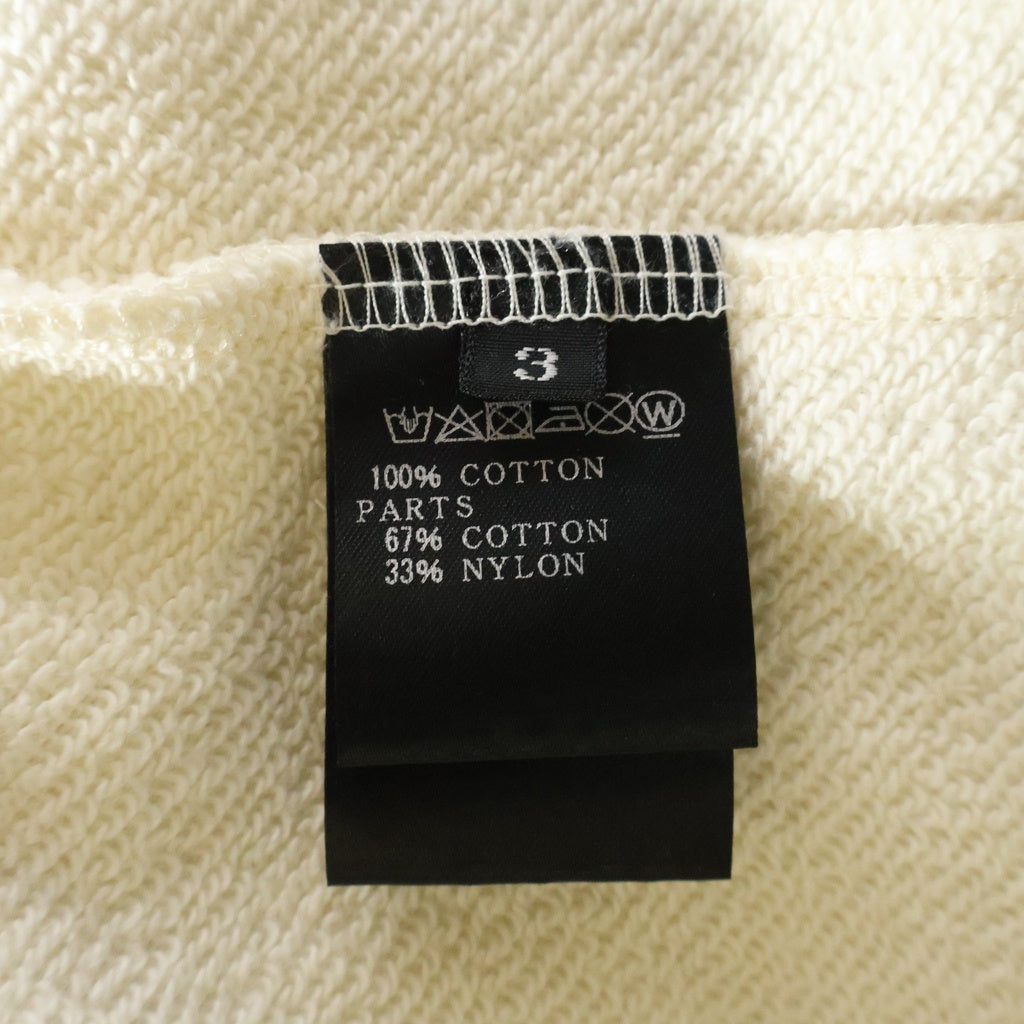 A.F ARTEFACT(エーエフアーティファクト) Nylon Combi Sweat Hoodie ナイロン切替 プルオーバーパーカー ホワイト 410822118