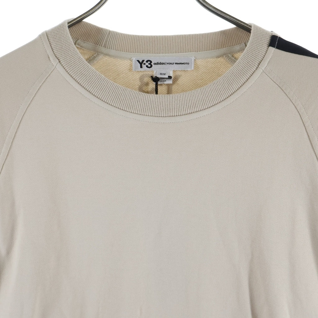 Y-3(ワイスリー) 3STP FT CREW SWEATER 3ライン クルーネックスウェットトレーナー ベージュ FJ0389