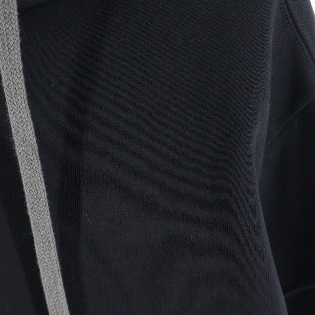 A.F ARTEFACT(エーエフアーティファクト) Nylon Combi Sweat Hoodie ナイロン切替 プルオーバーパーカー ブラック 410822118