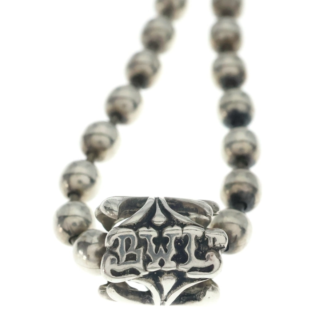 Bill Wall Leather/BWL(ビルウォールレザー) STAINLESS BALL CHAIN NECKLACE ロゴトップ ステンレス ボールチェーンネックレス 19inch シルバー -