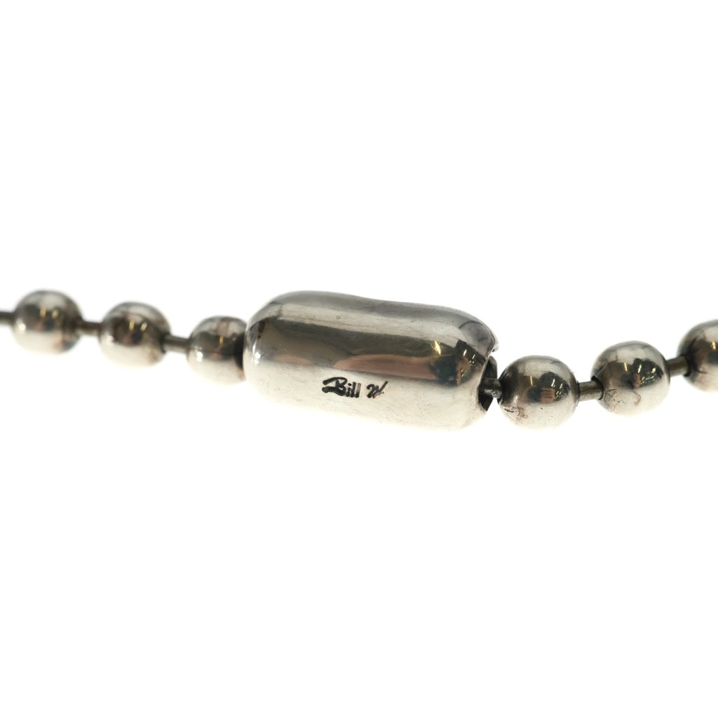 Bill Wall Leather/BWL(ビルウォールレザー) STAINLESS BALL CHAIN NECKLACE ロゴトップ ステンレス ボールチェーンネックレス 19inch シルバー -