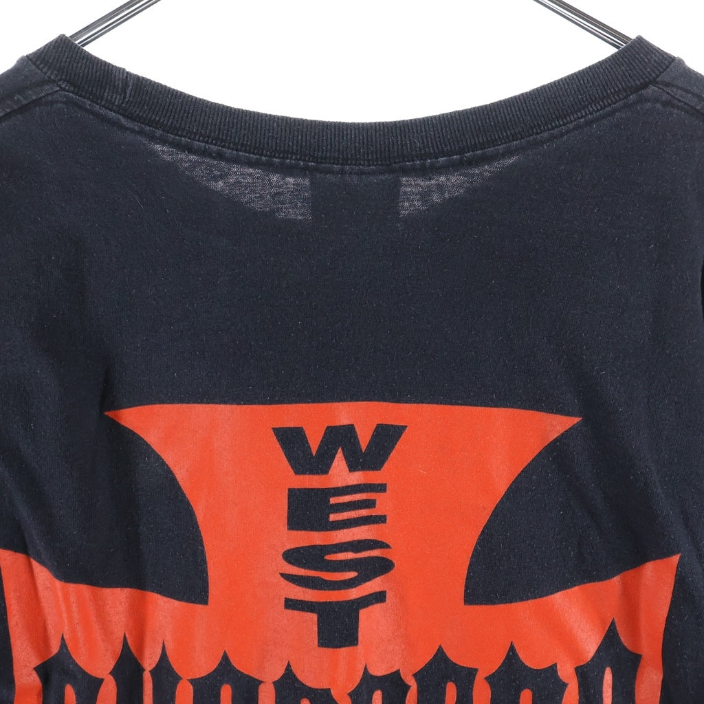 VINTAGE(ヴィンテージ) WEST COAST CHOPPERS FLAMING ARM SKULL L/S TEE ウェストコーストチョッパーズ スカルフレイム 長袖Tシャツカットソー ブラック -