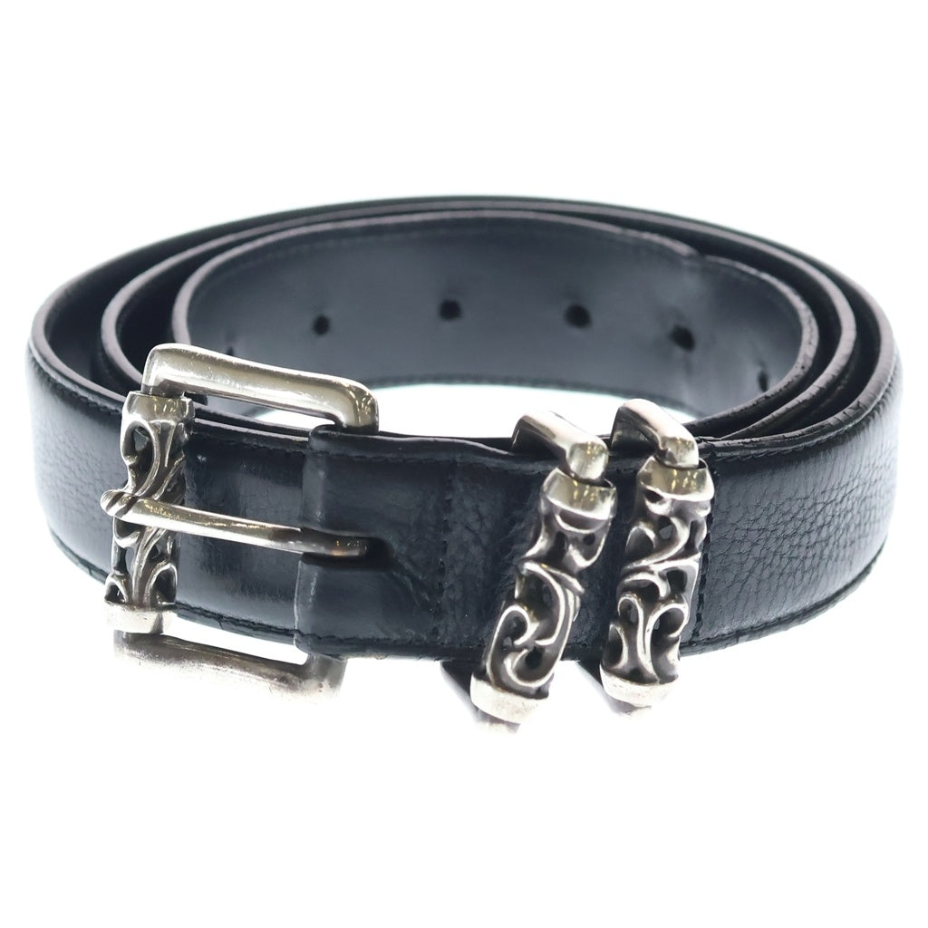 CHROME HEARTS(クロムハーツ) BLT ROLLER 3PC1.5inch 3PCローラーバックル レザーベルト シルバー -