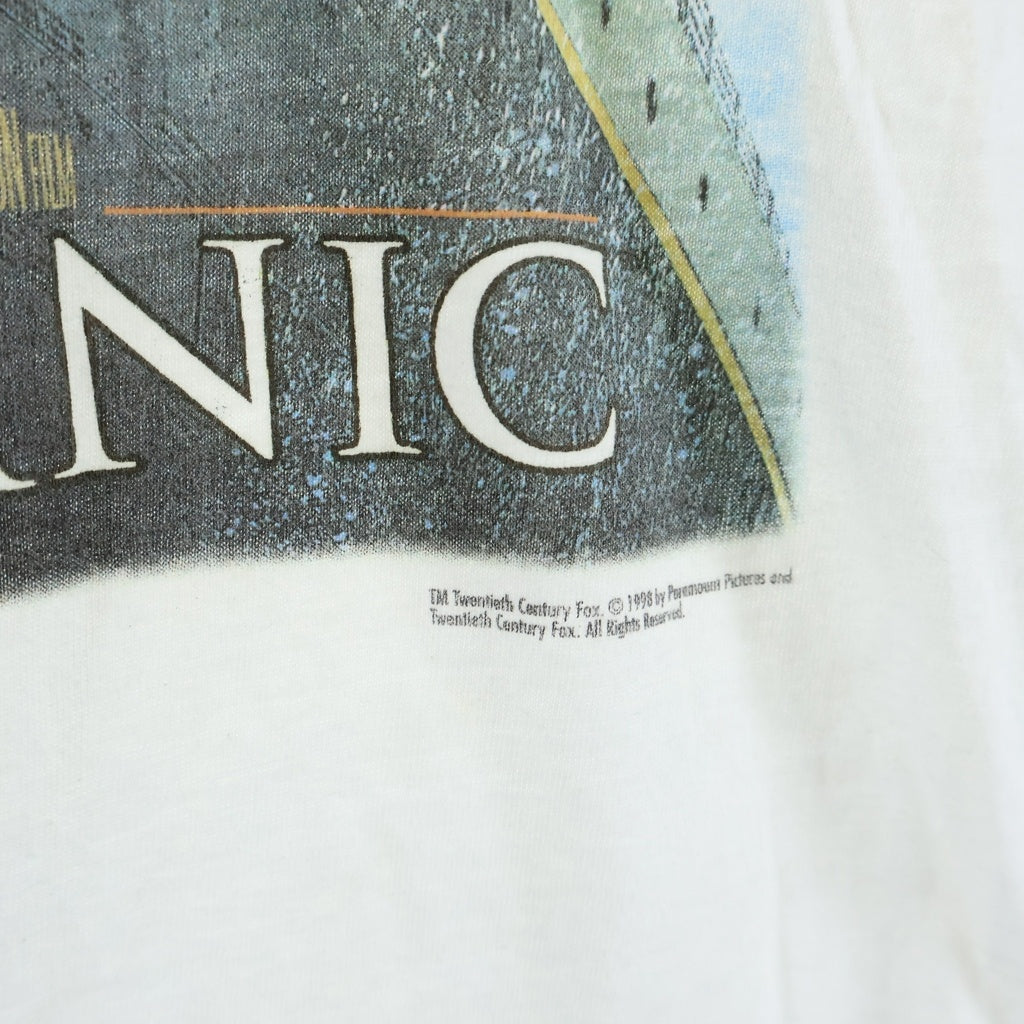VINTAGE(ヴィンテージ) 90s TITANIC ヘインズ タイタニック プリントTシャツ 半袖カットソー ホワイト -