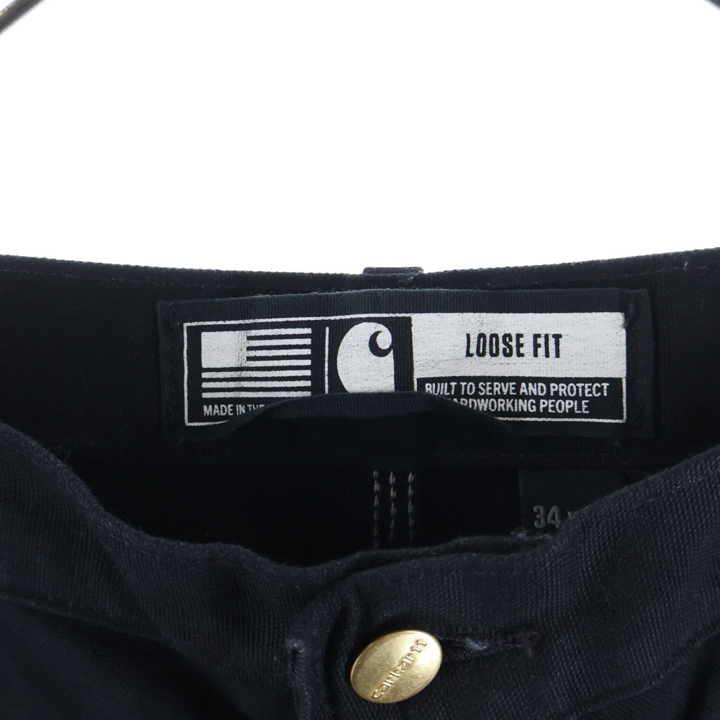 CARHARTT(カーハート) Double-Front Work Dungaree ダブルニーペインターパンツ B01 ブラック