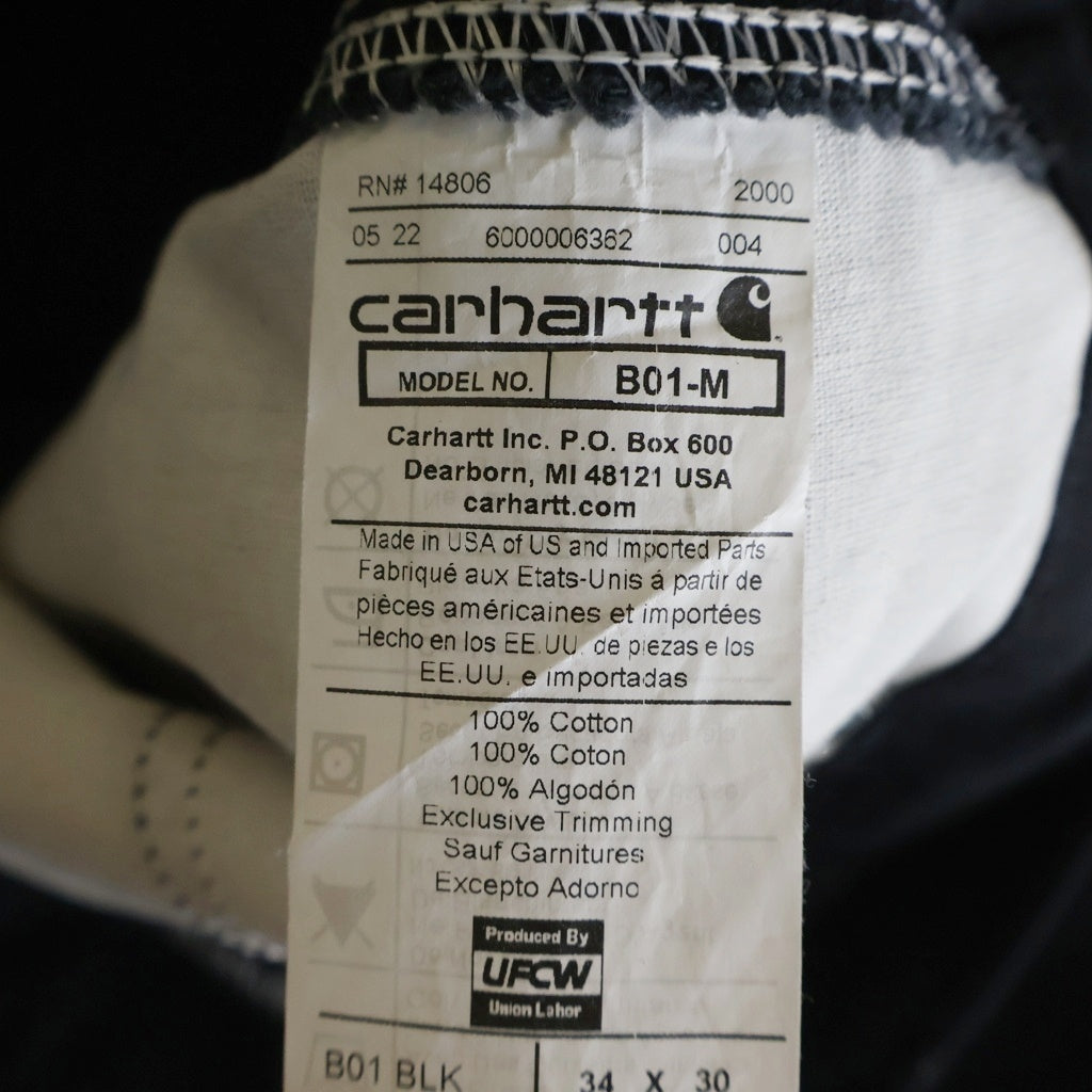 CARHARTT(カーハート) Double-Front Work Dungaree ダブルニーペインターパンツ B01 ブラック