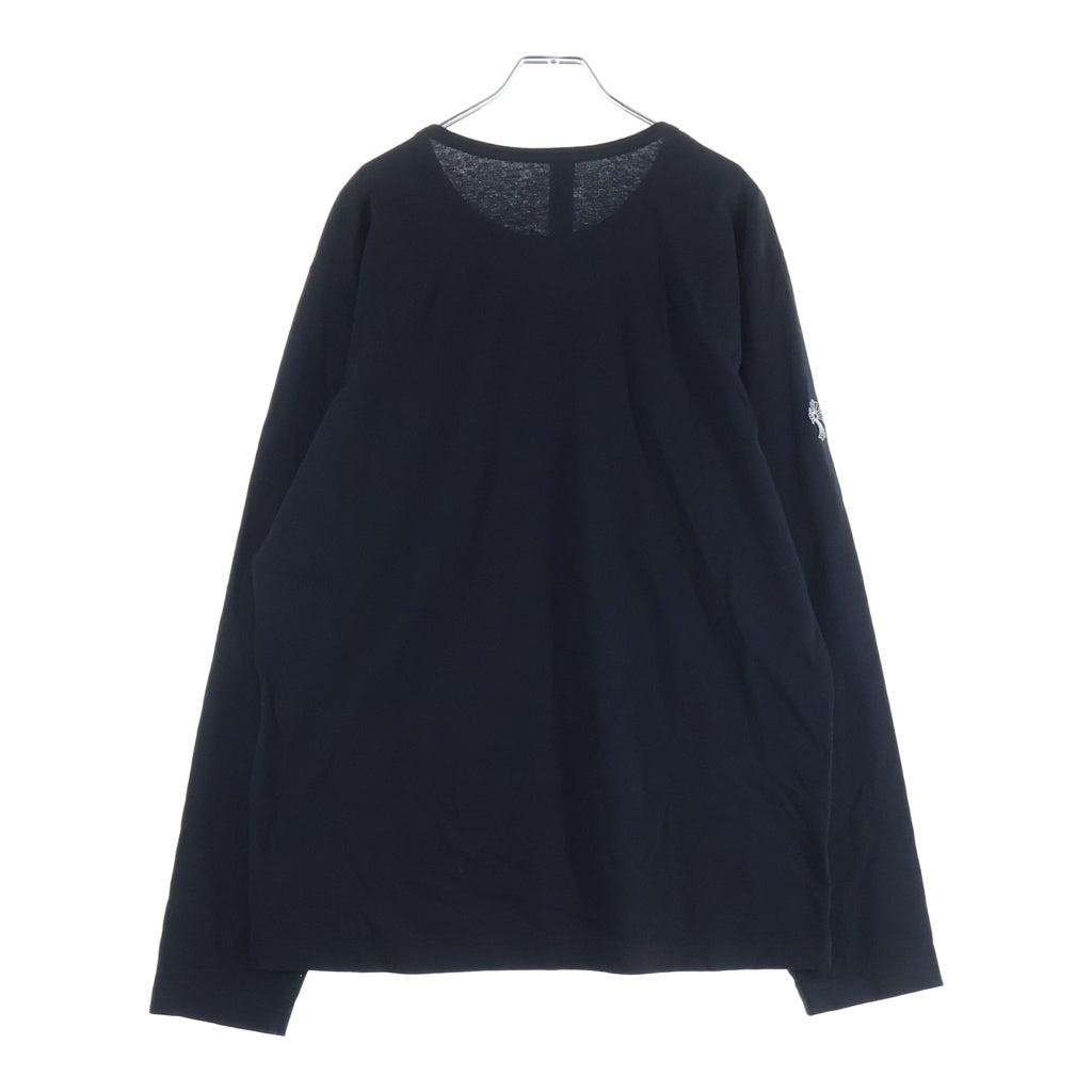 CHROME HEARTS(クロムハーツ) Y NOT Vertical Logo Embroidery Long Sleeve Tee ワイノット ヴァーティカルロゴ刺繍 長袖Tシャツ ブラック -