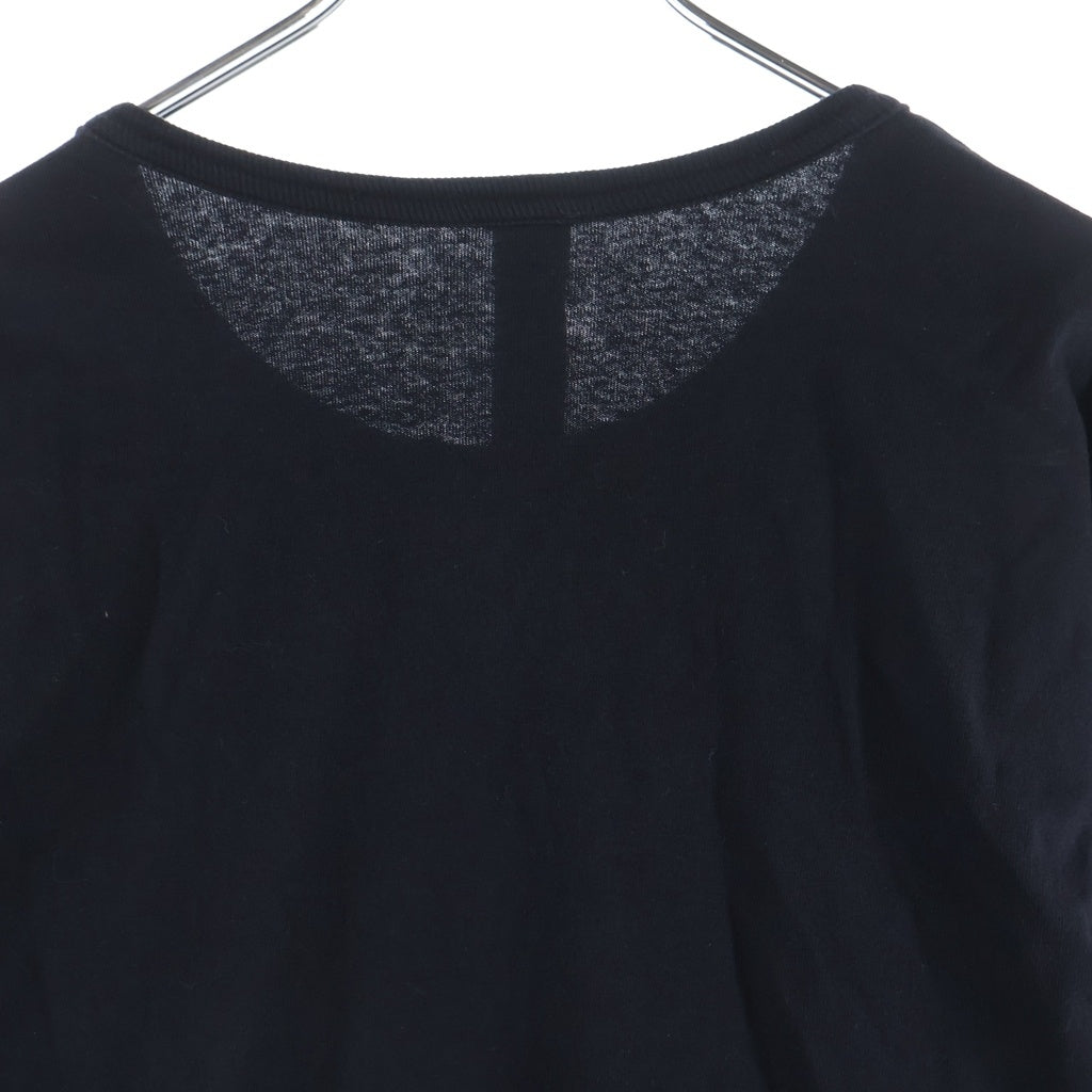CHROME HEARTS(クロムハーツ) Y NOT Vertical Logo Embroidery Long Sleeve Tee ワイノット ヴァーティカルロゴ刺繍 長袖Tシャツ ブラック -