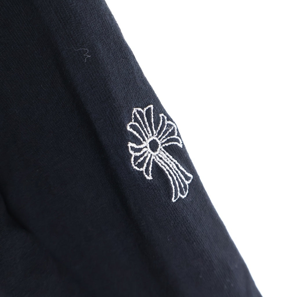 CHROME HEARTS(クロムハーツ) Y NOT Vertical Logo Embroidery Long Sleeve Tee ワイノット ヴァーティカルロゴ刺繍 長袖Tシャツ ブラック -