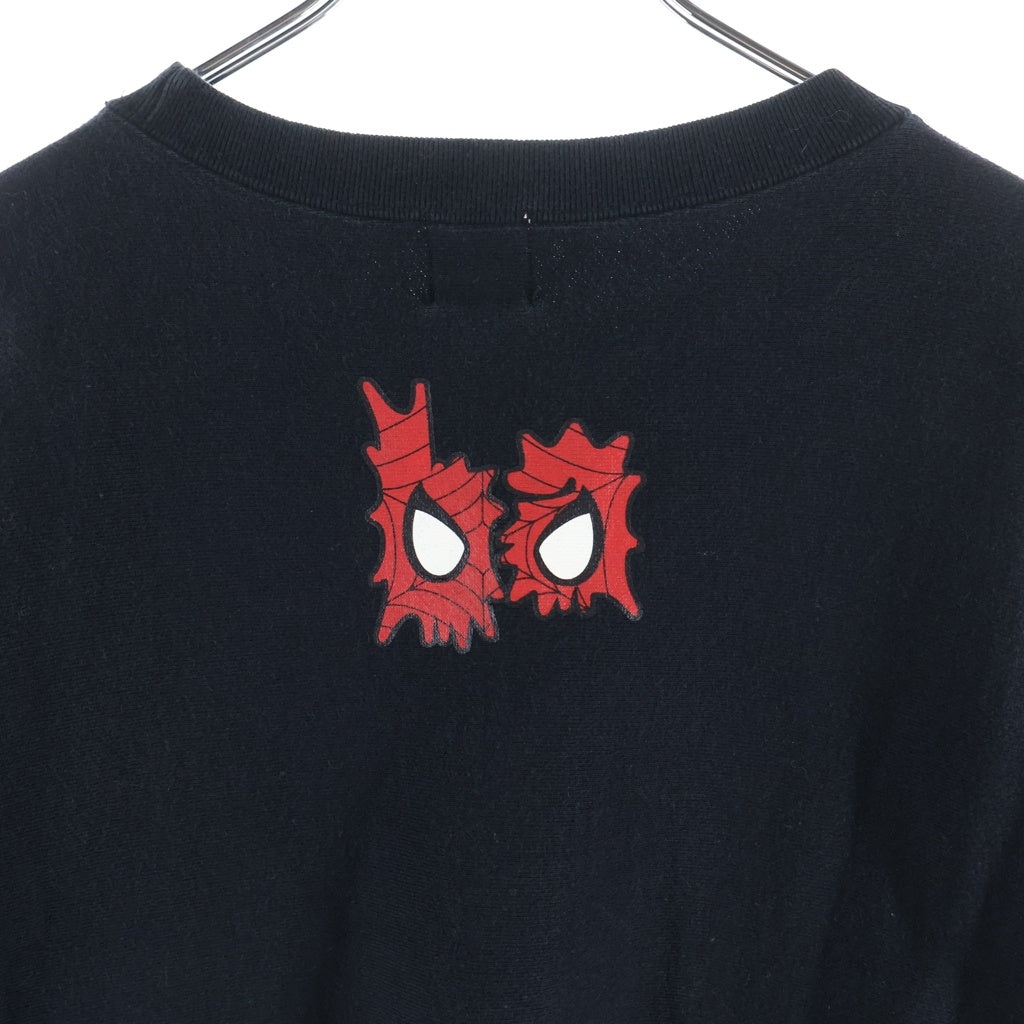 A BATHING APE(アベイシングエイプ) 90s ×MARVEL SPIDERMAN CREWNECK SEATSHIRT マーベル スパイダーマン クルーネックスウェットトレーナー ブラック -