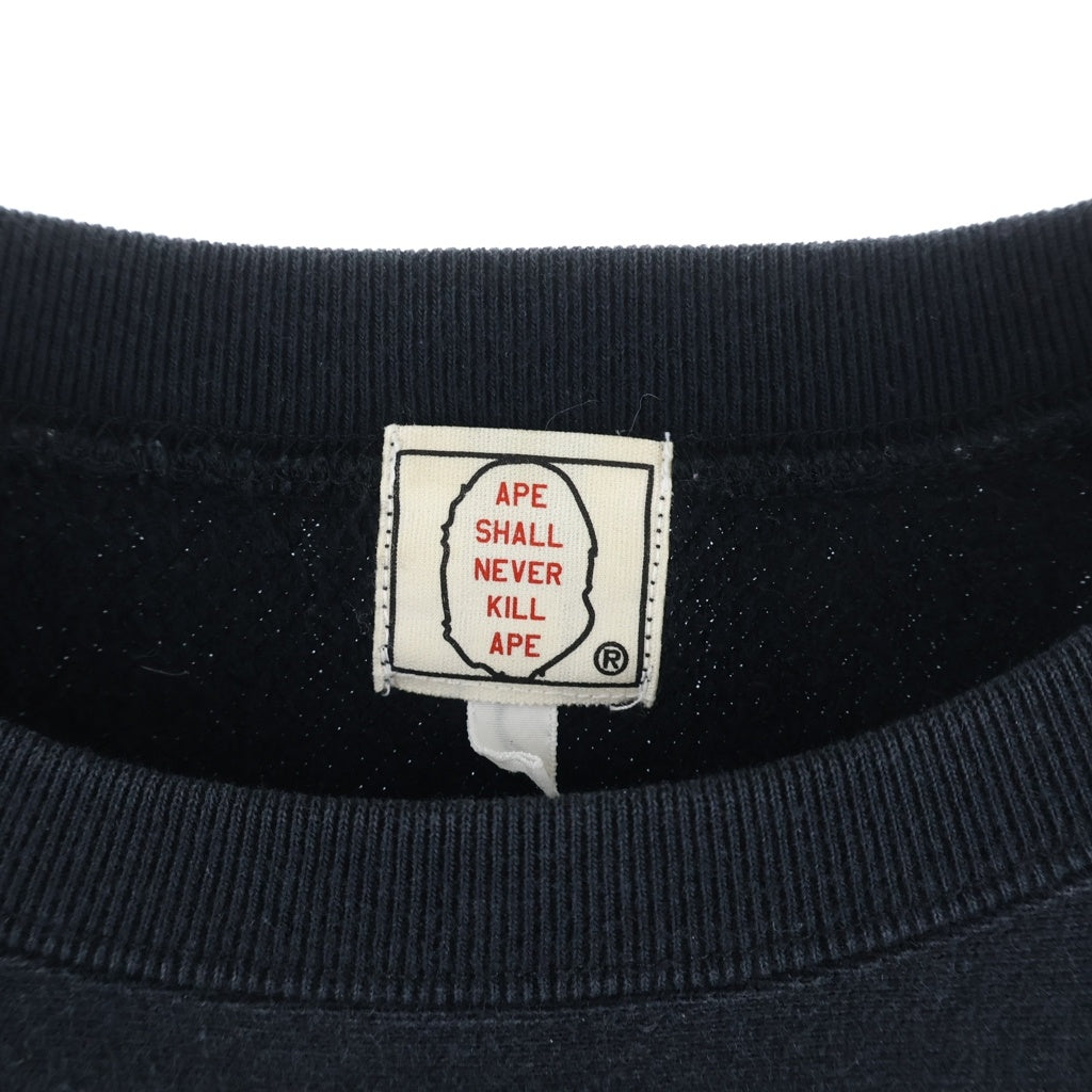 A BATHING APE(アベイシングエイプ) 90s ×MARVEL SPIDERMAN CREWNECK SEATSHIRT マーベル スパイダーマン クルーネックスウェットトレーナー ブラック -