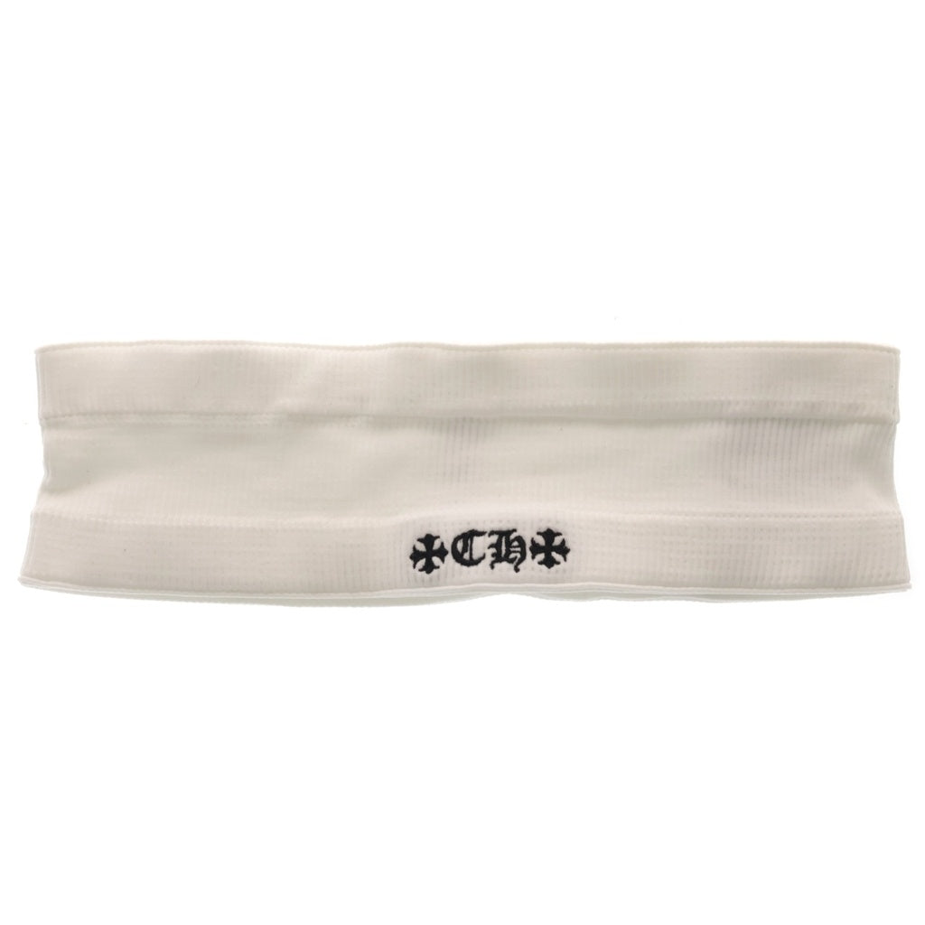 CHROME HEARTS(クロムハーツ) CH刺繍 ヘアバンド ホワイト -