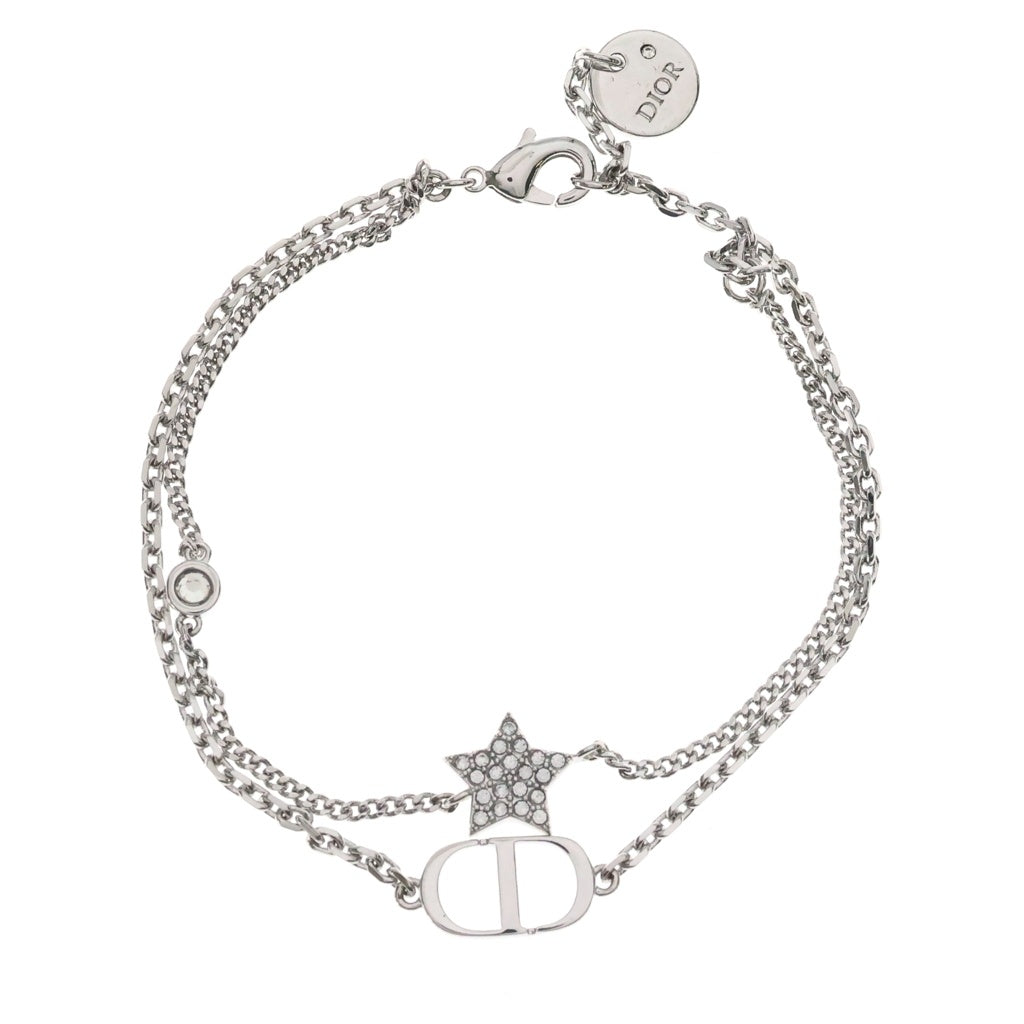 Christian Dior(クリスチャンディオール) PETIT CD ダブルブレスレット シルバー B1133PMTCY D13S - レディース