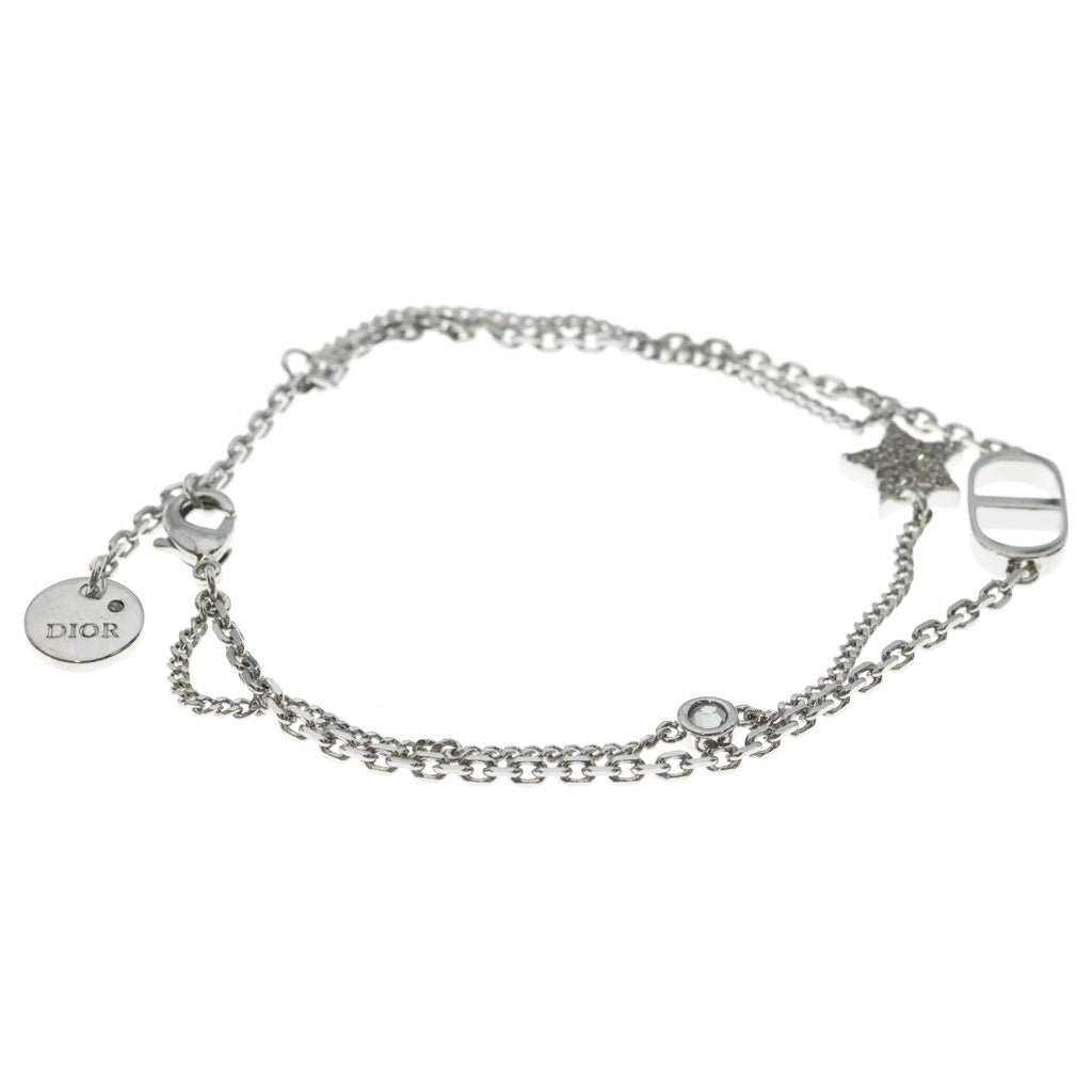 Christian Dior(クリスチャンディオール) PETIT CD ダブルブレスレット シルバー B1133PMTCY D13S - レディース