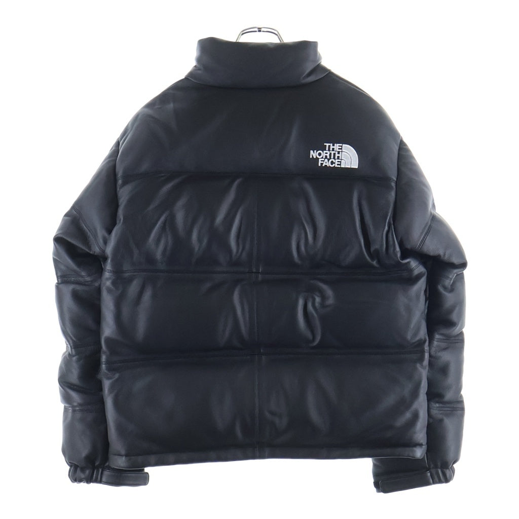 SUPREME(シュプリーム) 17AW ×THE NORTH FACE LEATHER NUPTSE DOWN JACKET ヌプシ レザーダウンジャケット ブラック NF0A3CAD