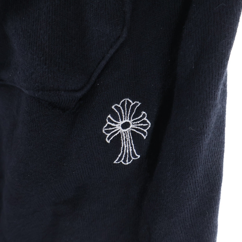 CHROME HEARTS(クロムハーツ) Y NOT VERTICAL LOGO SHORT PANTS ワイノット バーティカルロゴ刺繍 ハーフパンツ ブラック -