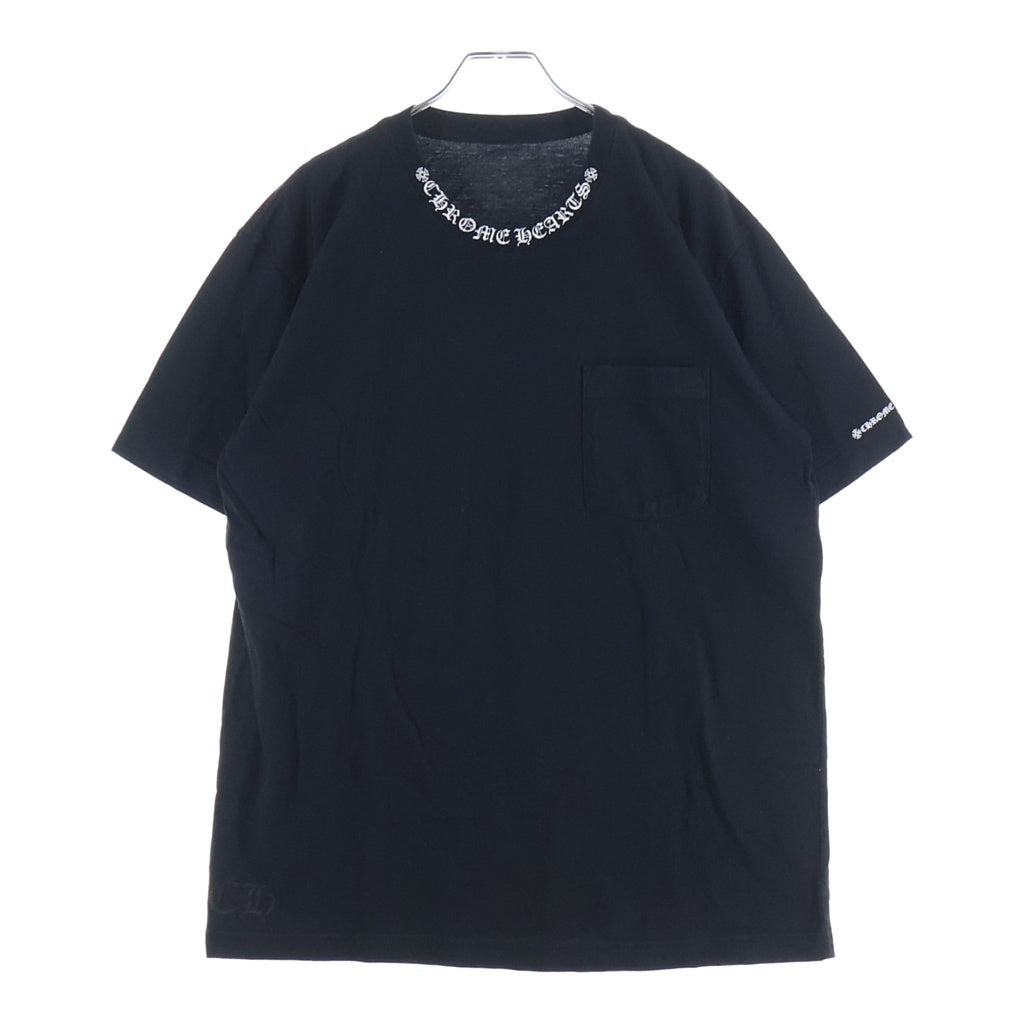 CHROME HEARTS(クロムハーツ) CH T-SHIRT ネックロゴ 半袖Tシャツ ブラック -