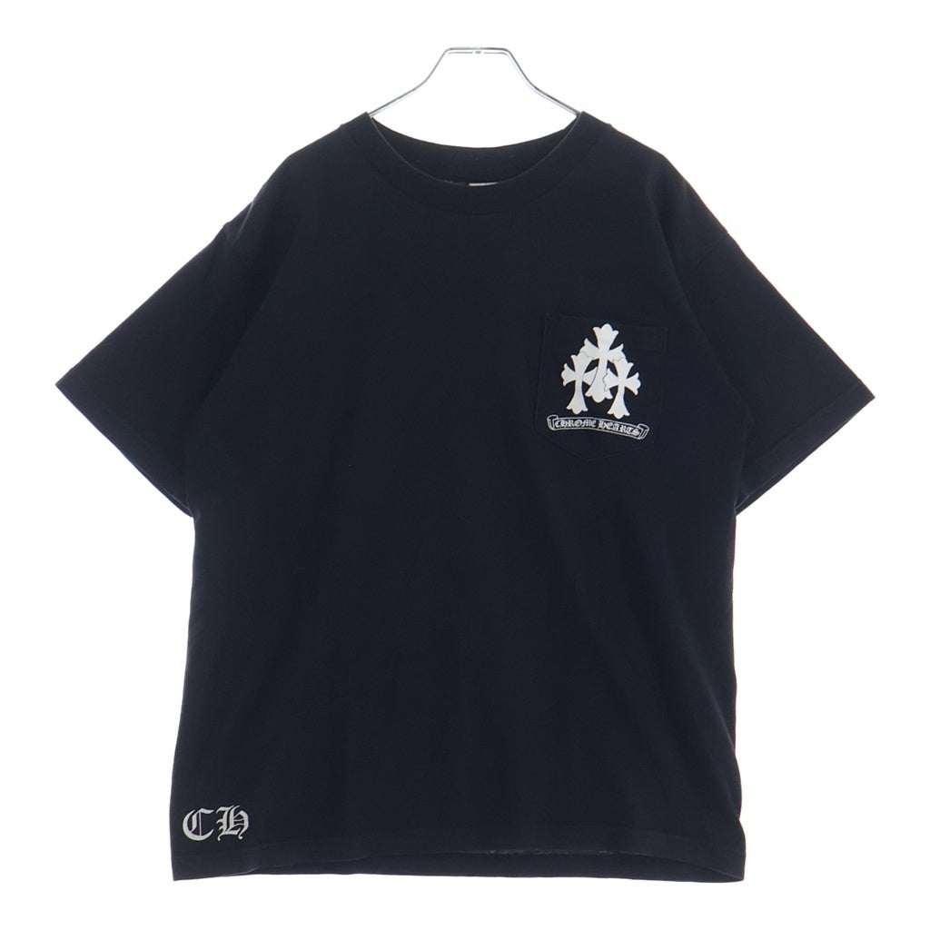 CHROME HEARTS(クロムハーツ) タイヤトラック クロスプリント 半袖Tシャツカットソー ブラック -