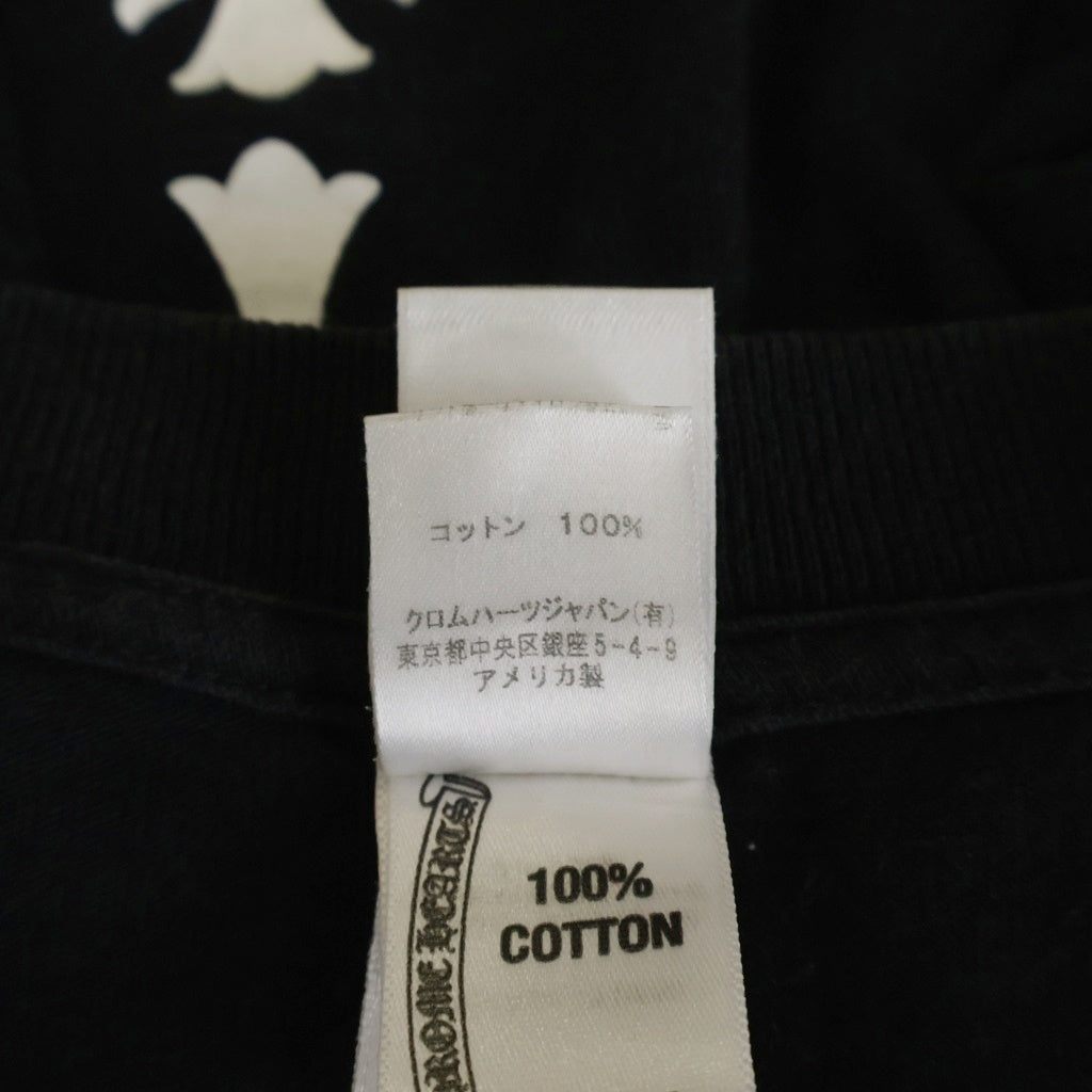 CHROME HEARTS(クロムハーツ) タイヤトラック クロスプリント 半袖Tシャツカットソー ブラック -