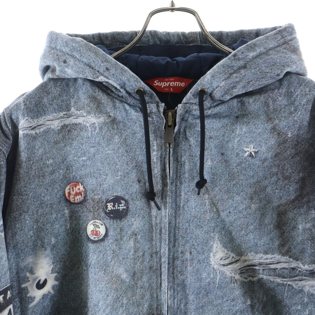 SUPREME(シュプリーム) 24AW HJR Trompe Loeil Hooded Work Jacket フード ワークジャケット インディゴ -