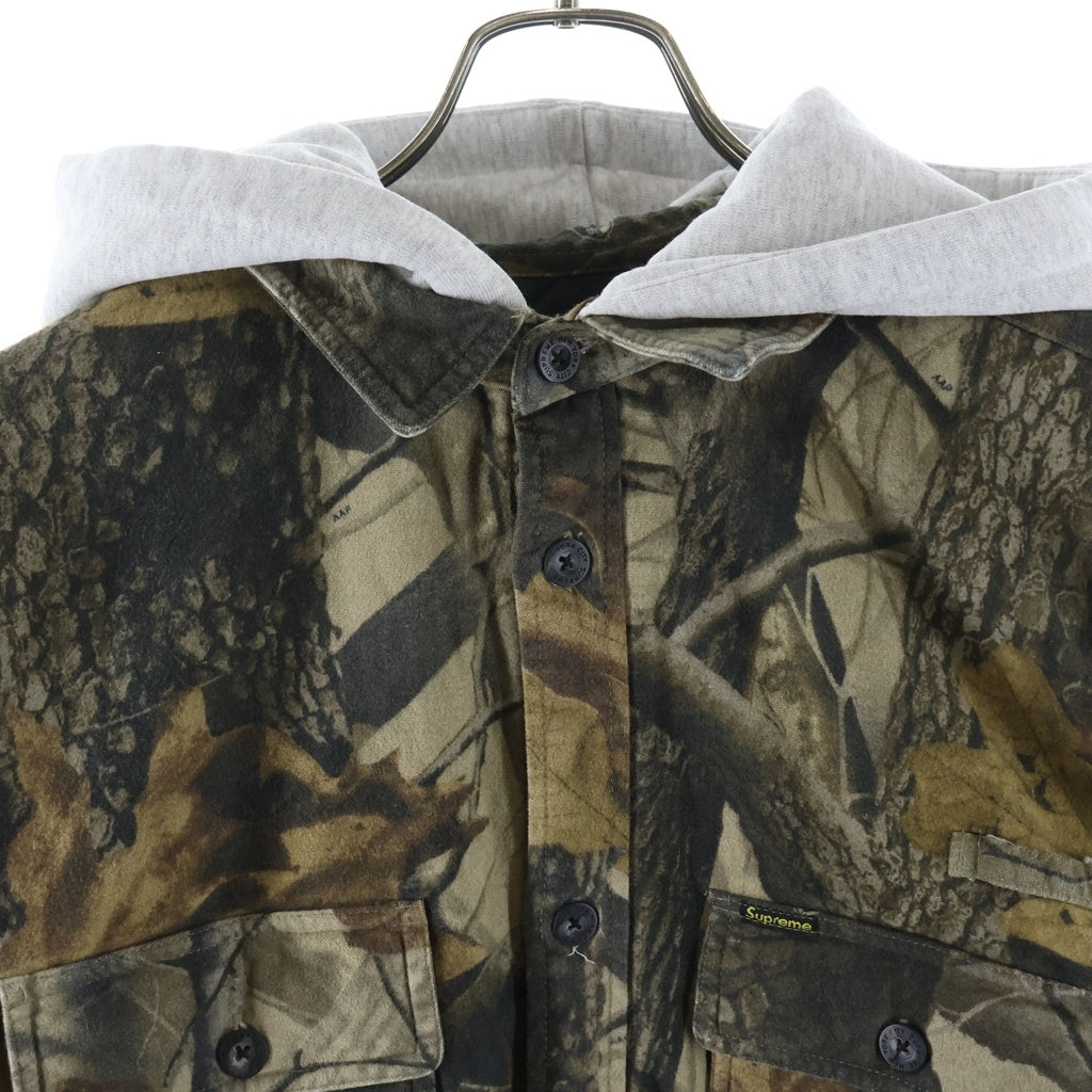 SUPREME(シュプリーム) 25SS Quilted Lined Hooded Flannel Shirt フランネル フード シャツ カーキ -