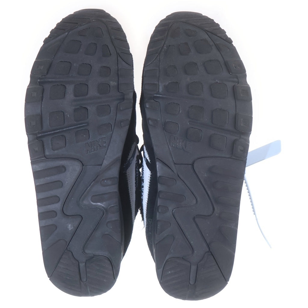 NIKE(ナイキ) ×OFF-WHITE AIR MAX 90 BLACK/BLACK-CONE-WHITE オフホワイト エアマックス90 ローカットスニーカー ブラック US9.5/27.5cm AA7293-001