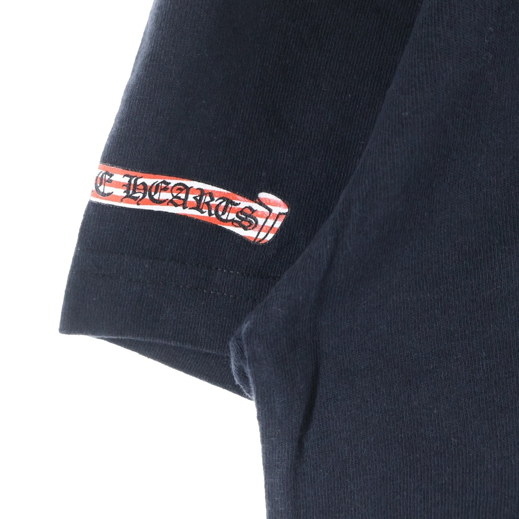CHROME HEARTS(クロムハーツ) アメリカンフラッグ スクロールラベルプリント 半袖Tシャツカットソー ブラック -