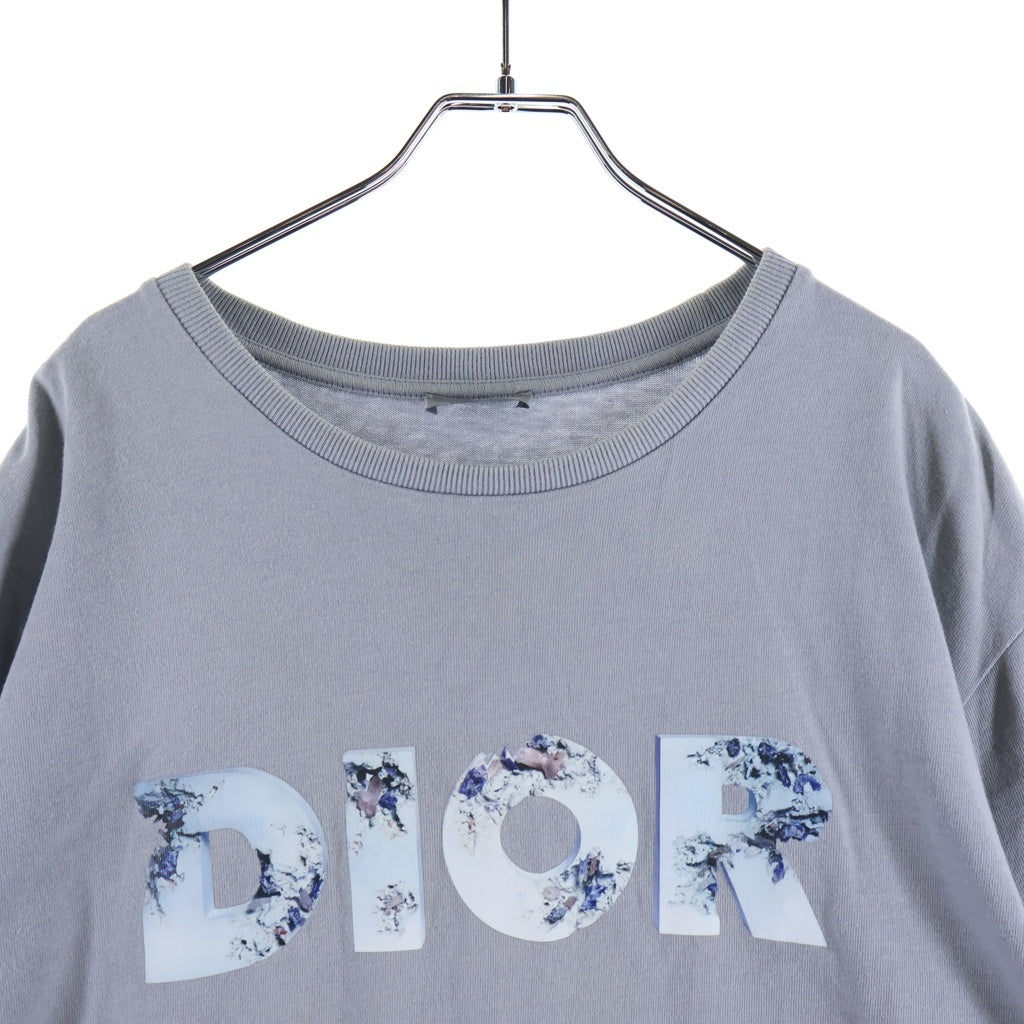 DIOR(ディオール) 20SS ×Daniel Arsham フロントロゴプリント 半袖Tシャツカットソー グレー 023J615B0554