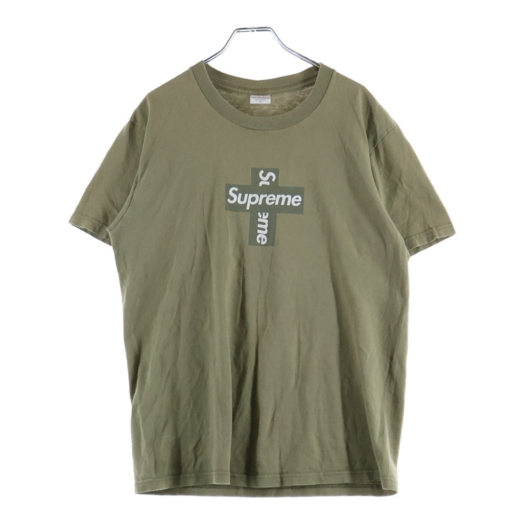 SUPREME(シュプリーム) 20AW Cross Box Logo Tee クロスボックスロゴ プリント 半袖Tシャツ カットソー カーキ