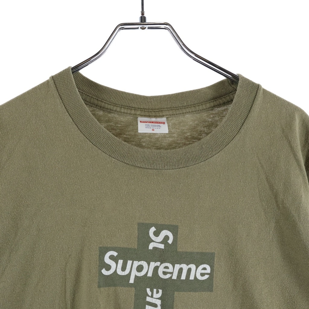 SUPREME(シュプリーム) 20AW Cross Box Logo Tee クロスボックスロゴ プリント 半袖Tシャツ カットソー カーキ