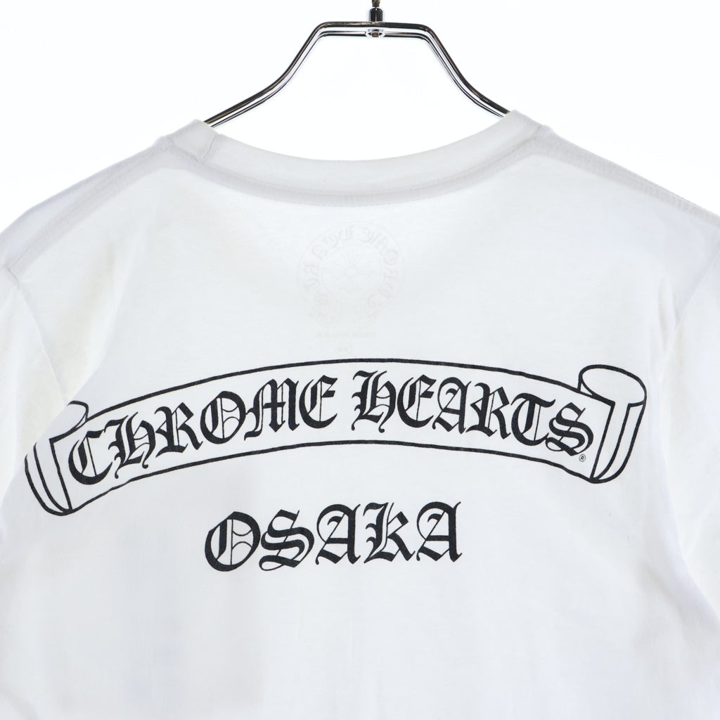 CHROME HEARTS(クロムハーツ) Osaka Back Scroll Label Logo S/S Tee 大阪限定 バックスクロールラベル半袖Tシャツ ホワイト