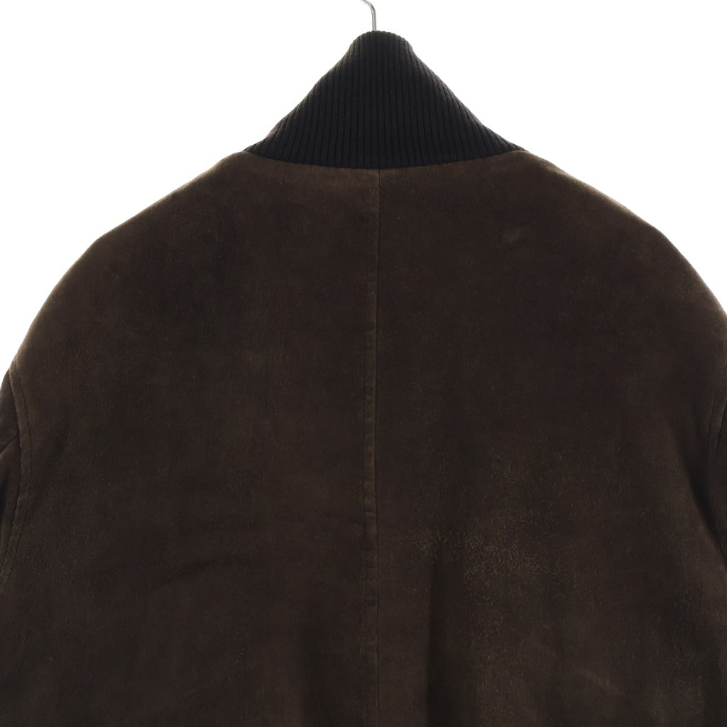 HELMUT LANG(ヘルムートラング) 05AW SUEDE LEATHER BOMBER JACKET スエードレザーボンバージャケット ブラウン