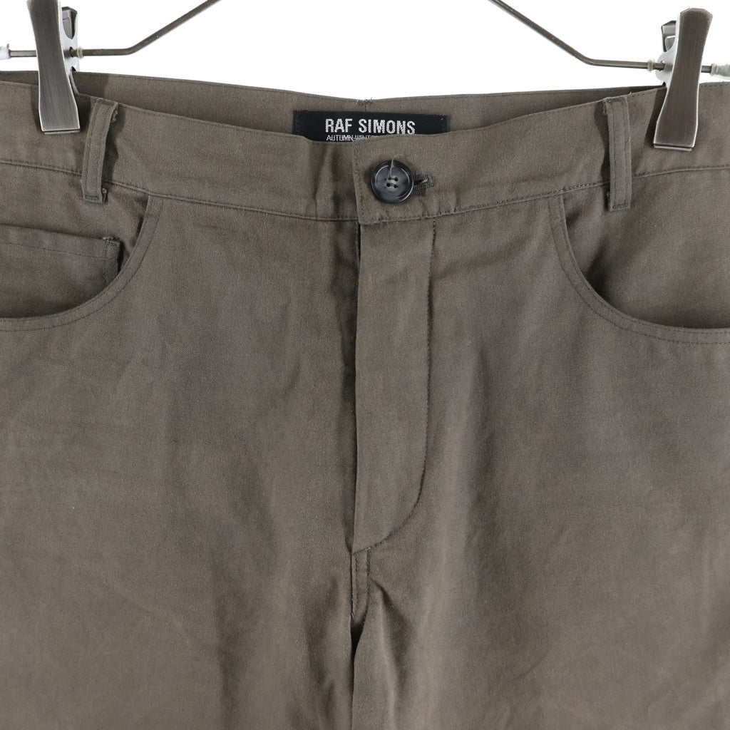 RAF SIMONS(ラフシモンズ) 02AW Virginia Creeper期 STRAIGHT PANTS ストレートパンツ カーキ