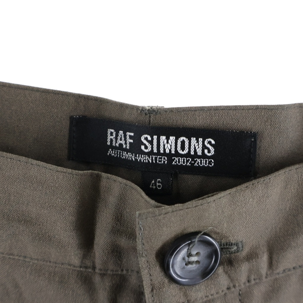 RAF SIMONS(ラフシモンズ) 02AW Virginia Creeper期 STRAIGHT PANTS ストレートパンツ カーキ