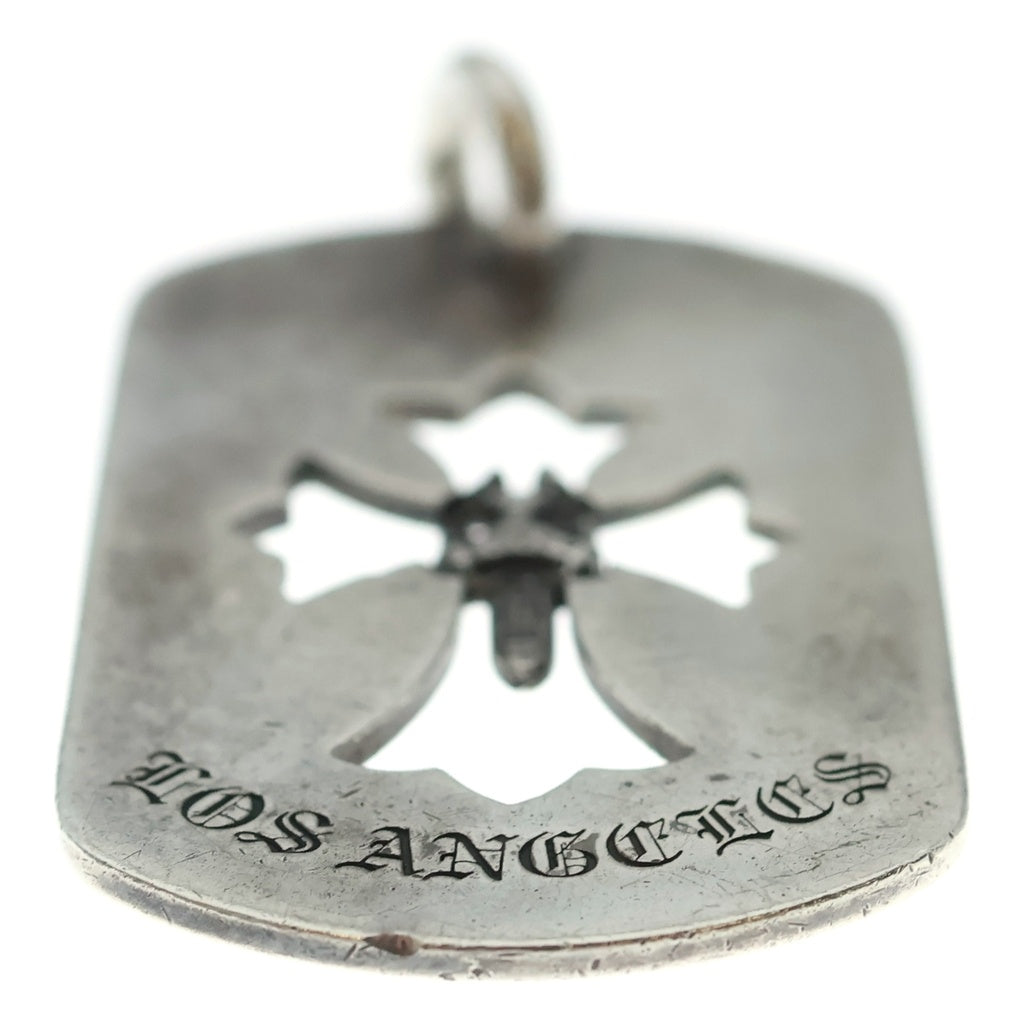 CHROME HEARTS(クロムハーツ) D TAG LRG CROSS DAGGLOS ANGELS ロサンゼルス限定 カットアウトクロスダガー ラージドッグタグネックレストップ