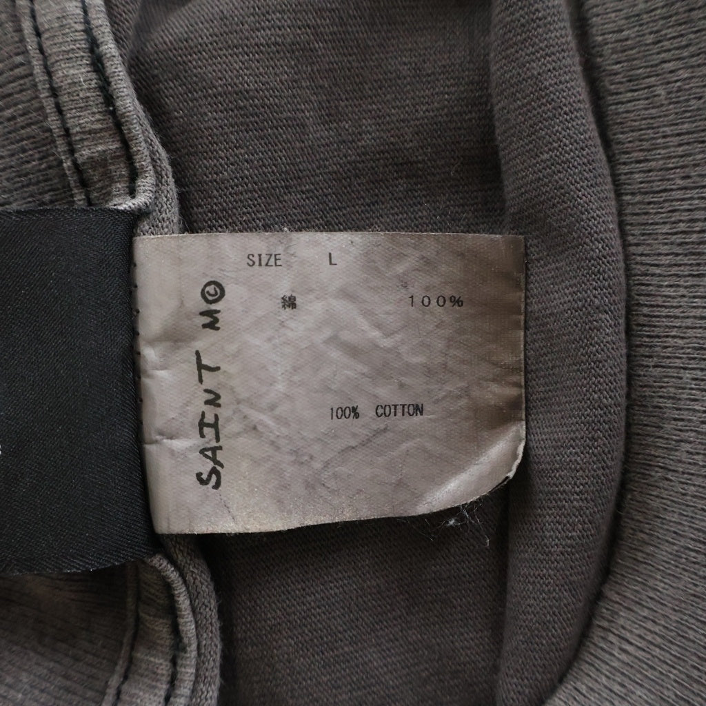 SAINT MICHAEL(セントマイケル) 21AW SHEEP GORILLA L/S TEE 長袖Tシャツカットソー ブラック SM-A21-0000-016