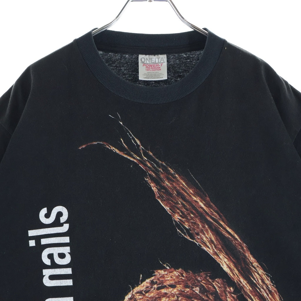 VINTAGE(ヴィンテージ) NINE INCH NAILS FURTHER DOWN THE SPIRAL ナインインチネイルズ 半袖Tシャツカットソー ブラック