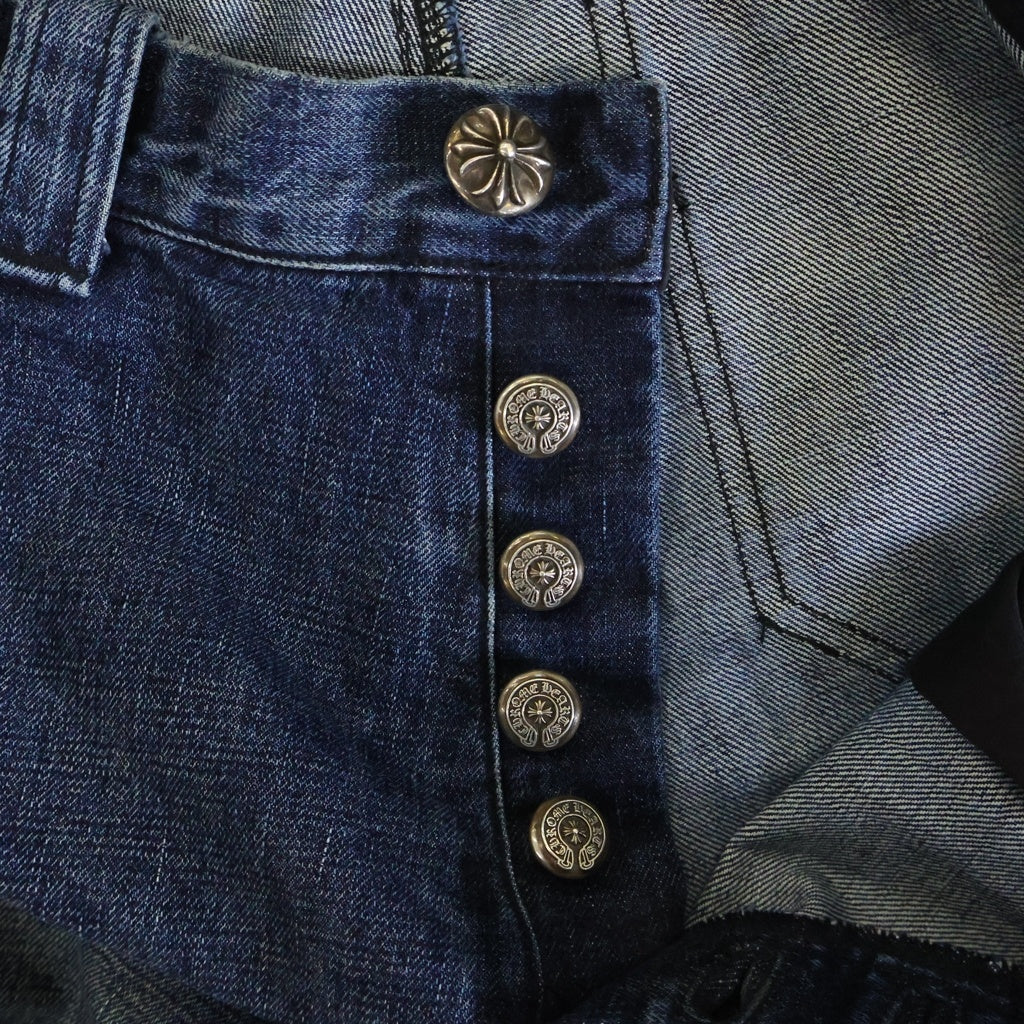 CHROME HEARTS(クロムハーツ) DENIM CARPENTER カーペンター ボタンフライ デニムパンツ インディゴ