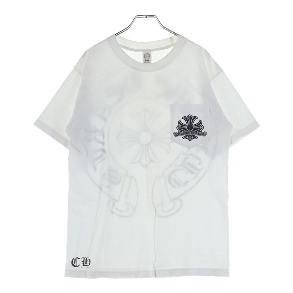 CHROME HEARTS(クロムハーツ) OLD CHプラス バックホースシュープリント 半袖Tシャツ カットソー ホワイト