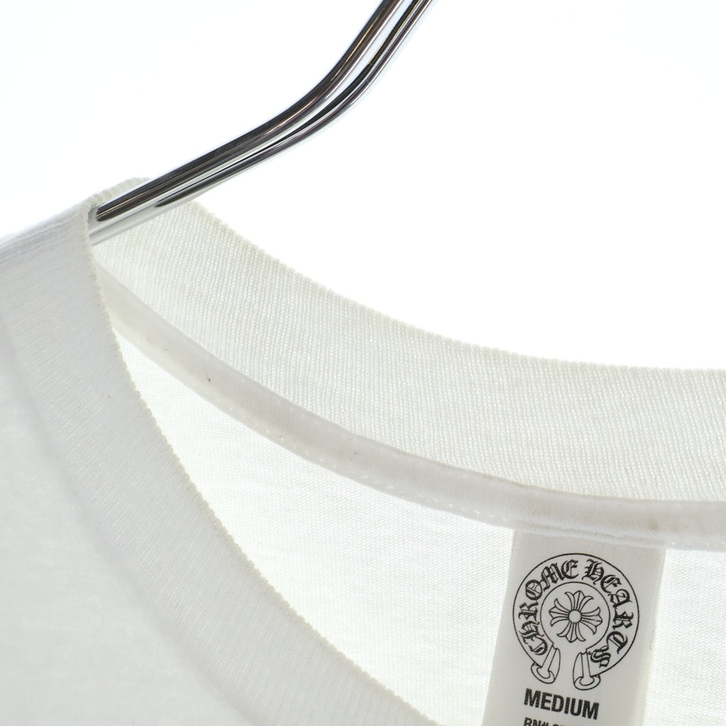 CHROME HEARTS(クロムハーツ) OLD CHプラス バックホースシュープリント 半袖Tシャツ カットソー ホワイト