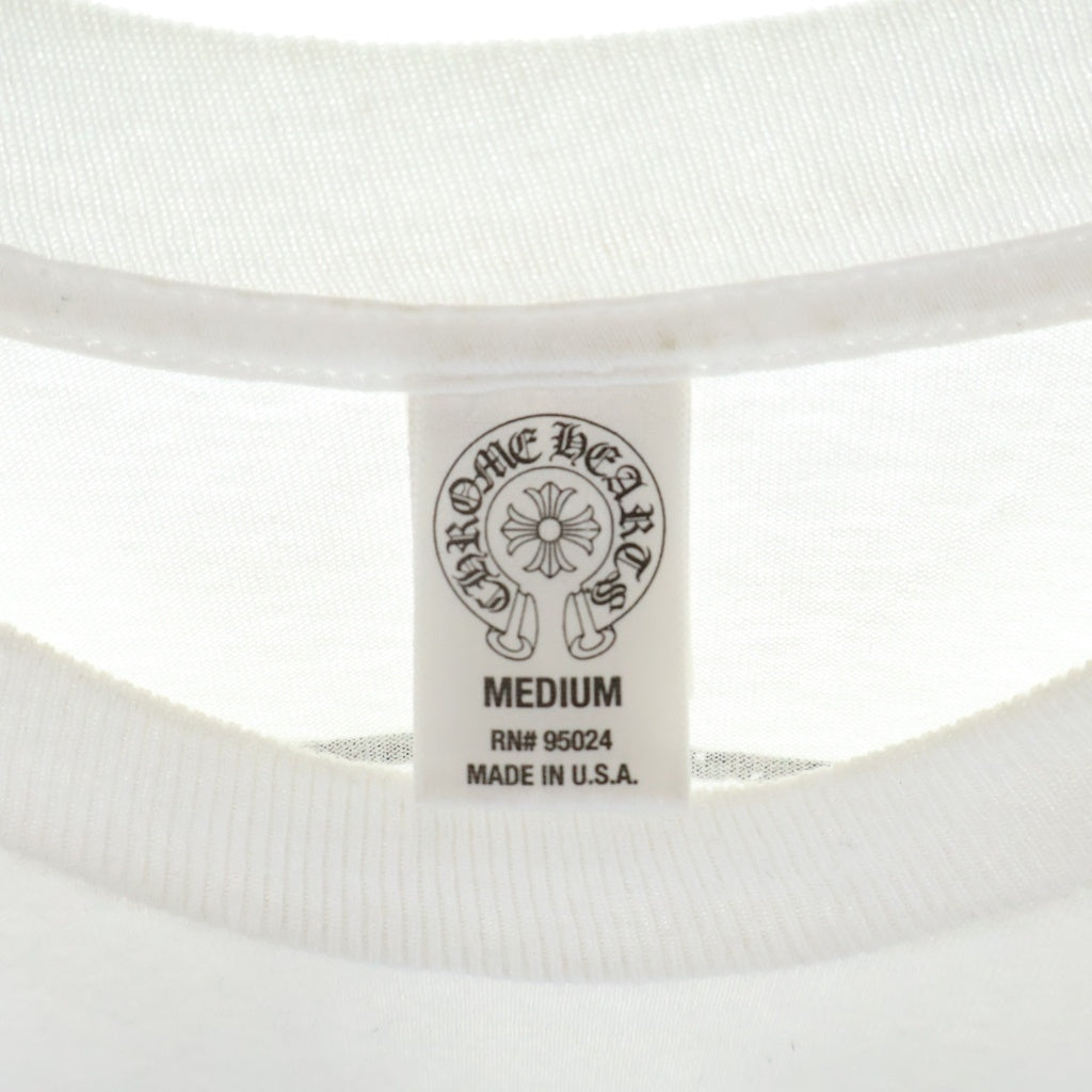 CHROME HEARTS(クロムハーツ) OLD CHプラス バックホースシュープリント 半袖Tシャツ カットソー ホワイト