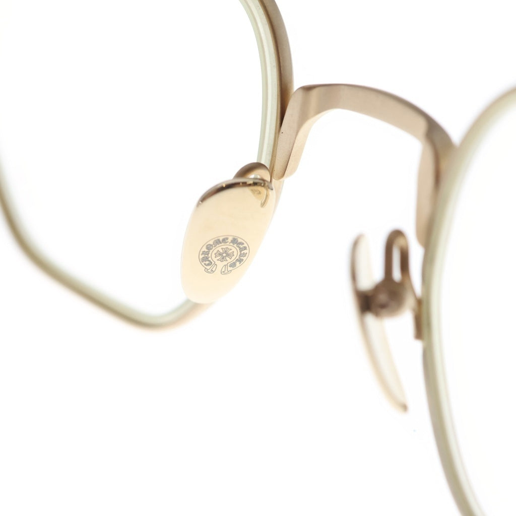 CHROME HEARTS(クロムハーツ) BONE PRONE I ウェリントンサングラス 眼鏡 ゴールド