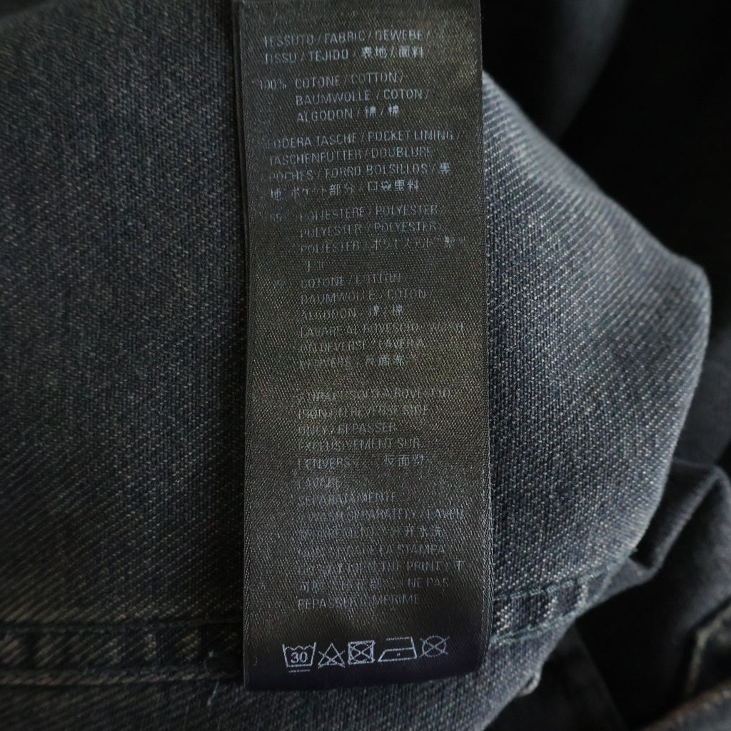BALENCIAGA(バレンシアガ) Spray Paint BB Logo Denim Jacket スプレーペイントBBロゴ デニムジャケット ブラック 678354 TIWA2