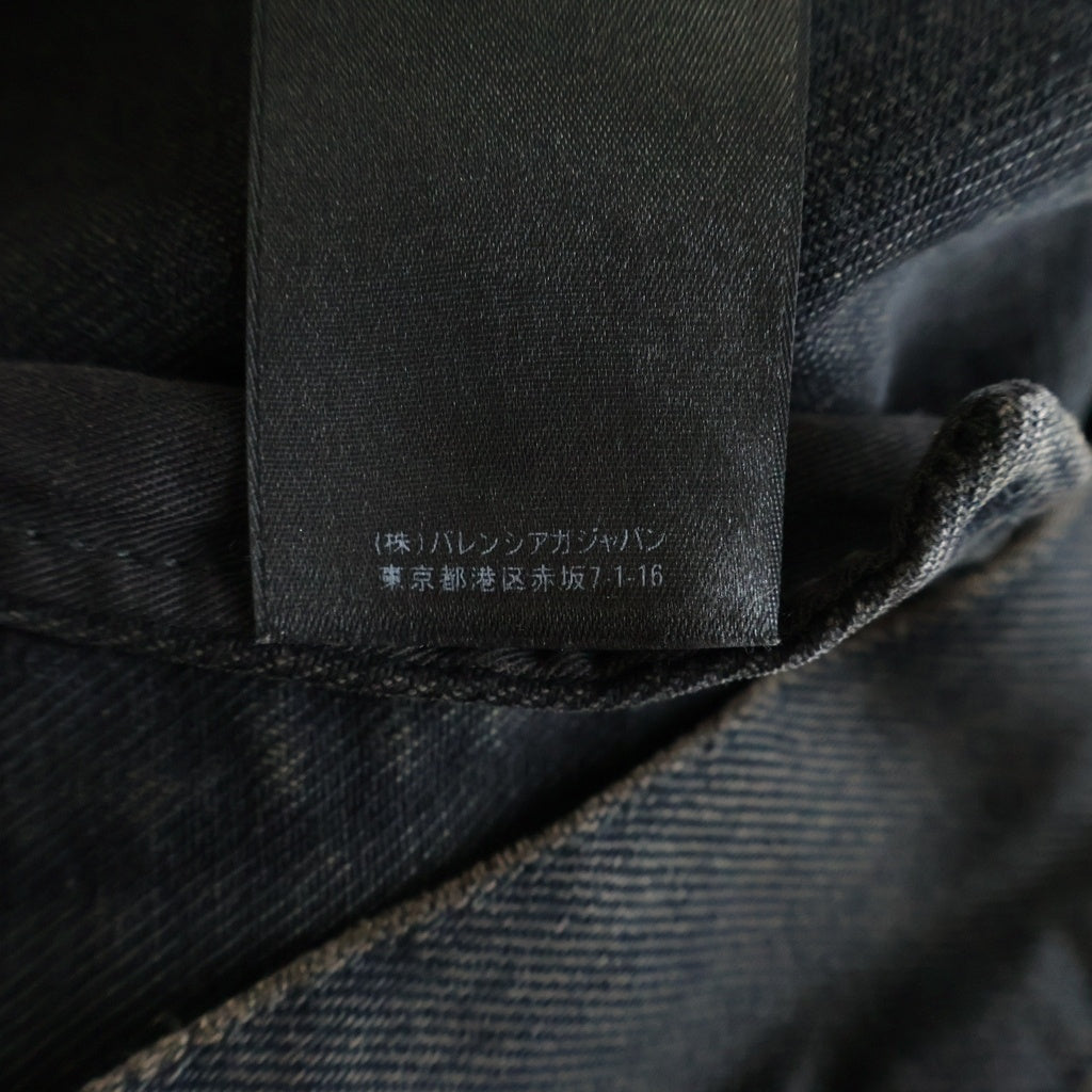 BALENCIAGA(バレンシアガ) Spray Paint BB Logo Denim Jacket スプレーペイントBBロゴ デニムジャケット ブラック 678354 TIWA2