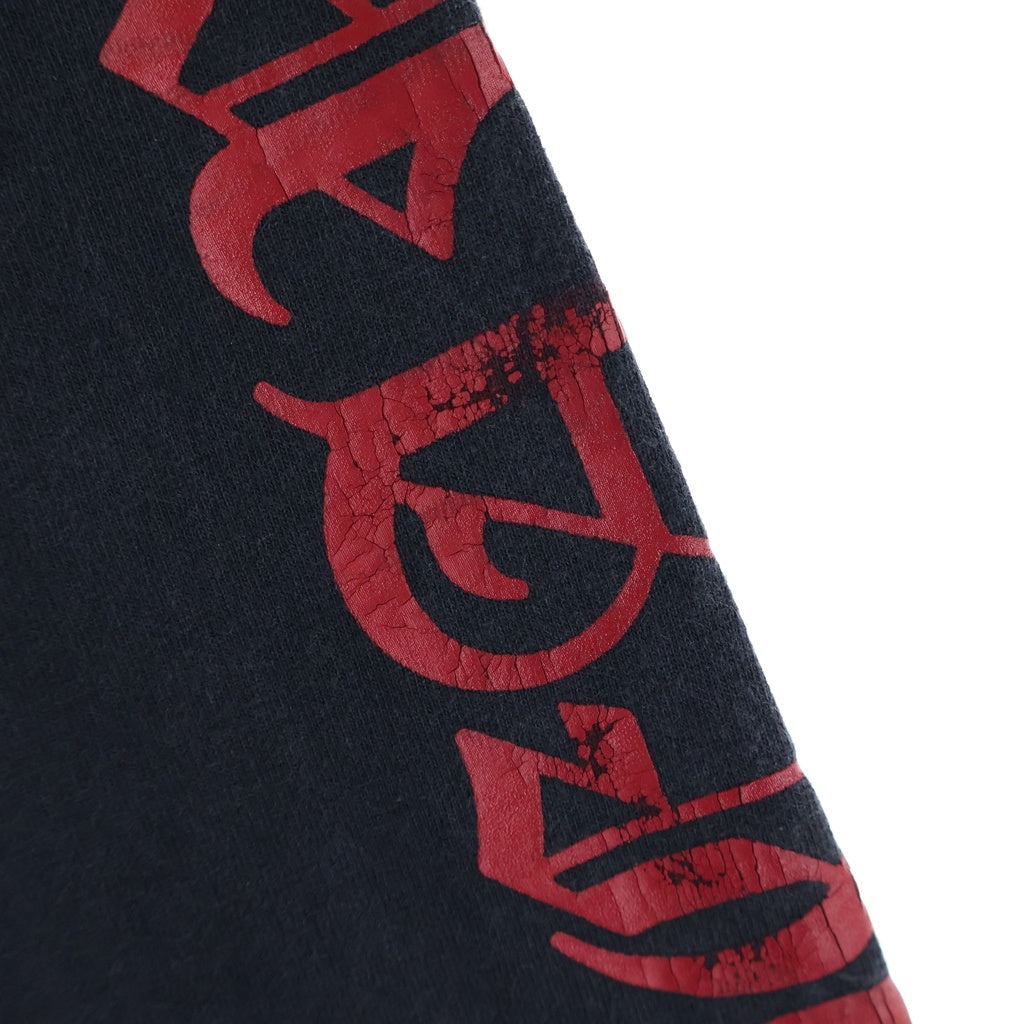 CHROME HEARTS(クロムハーツ) OLD CH SCROLL LOGO L/S TEE スクロールロゴ アームプリント 長袖Tシャツ ブラック/レッド