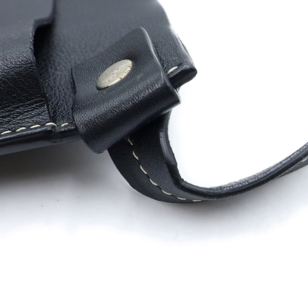 JIL SANDER(ジルサンダー) ダブルポケット レザーショルダーバック ブラック BOJMIM0018