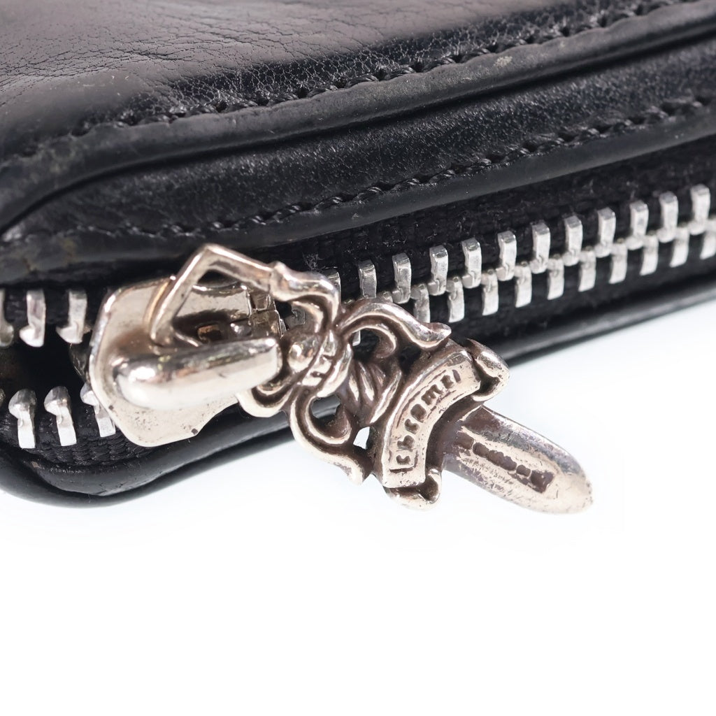 CHROME HEARTS(クロムハーツ) REC F ZIP 3クロス ラウンドジップレザーウォレット 財布 ブラック