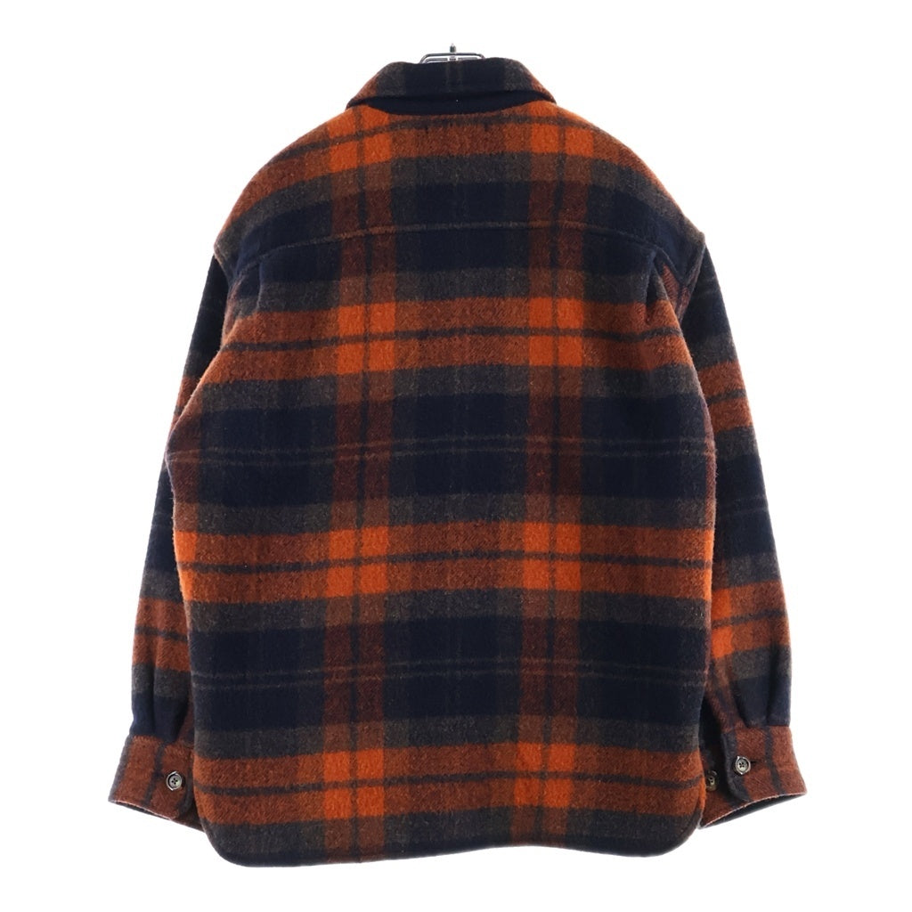 WTAPS(ダブルタップス) 24AW WCPO 02 JACKET WOPL MOSSER TEXTILE ウールチェックシャツジャケット ブラウン 242WVDT-JKM04