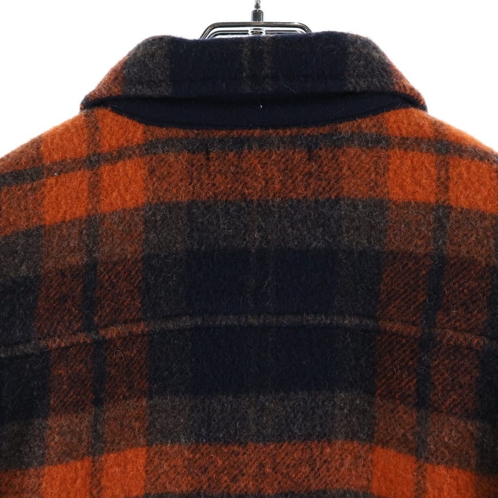WTAPS(ダブルタップス) 24AW WCPO 02 JACKET WOPL MOSSER TEXTILE ウールチェックシャツジャケット ブラウン 242WVDT-JKM04