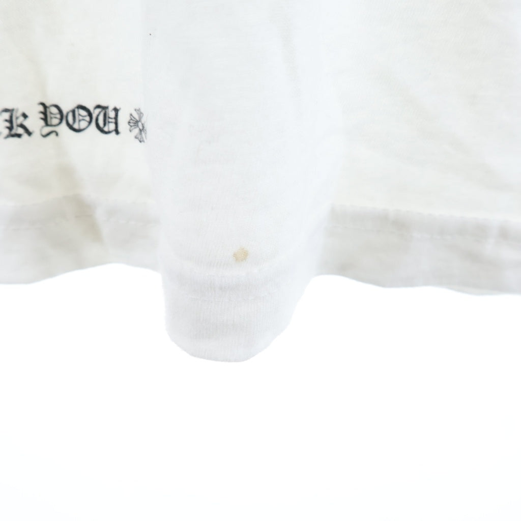 CHROME HEARTS(クロムハーツ) SCROLL LOGO L/S TEE スクロールロゴ ロングスリーブ長袖カットソー ホワイト